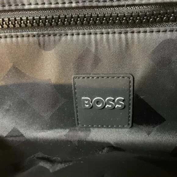 BOSS Kidswear logo-appliqué monogram backpack in black